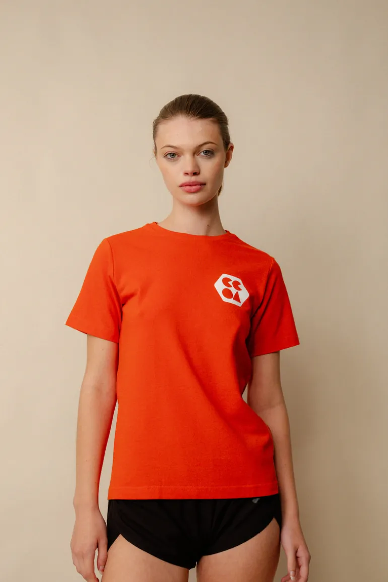 Breathable T Shirt Plastic Free - Flame Red