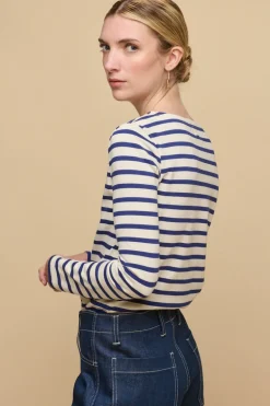 Breton - Ecru/Bright Blue