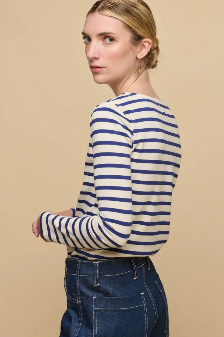 Breton - Ecru/Bright Blue