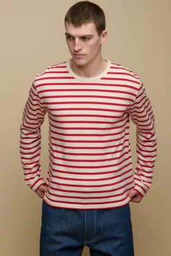 Breton - Ecru/Flame Red