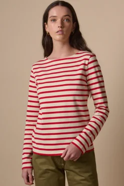 Breton - Ecru/Flame Red