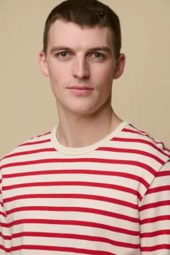 Breton - Ecru/Flame Red