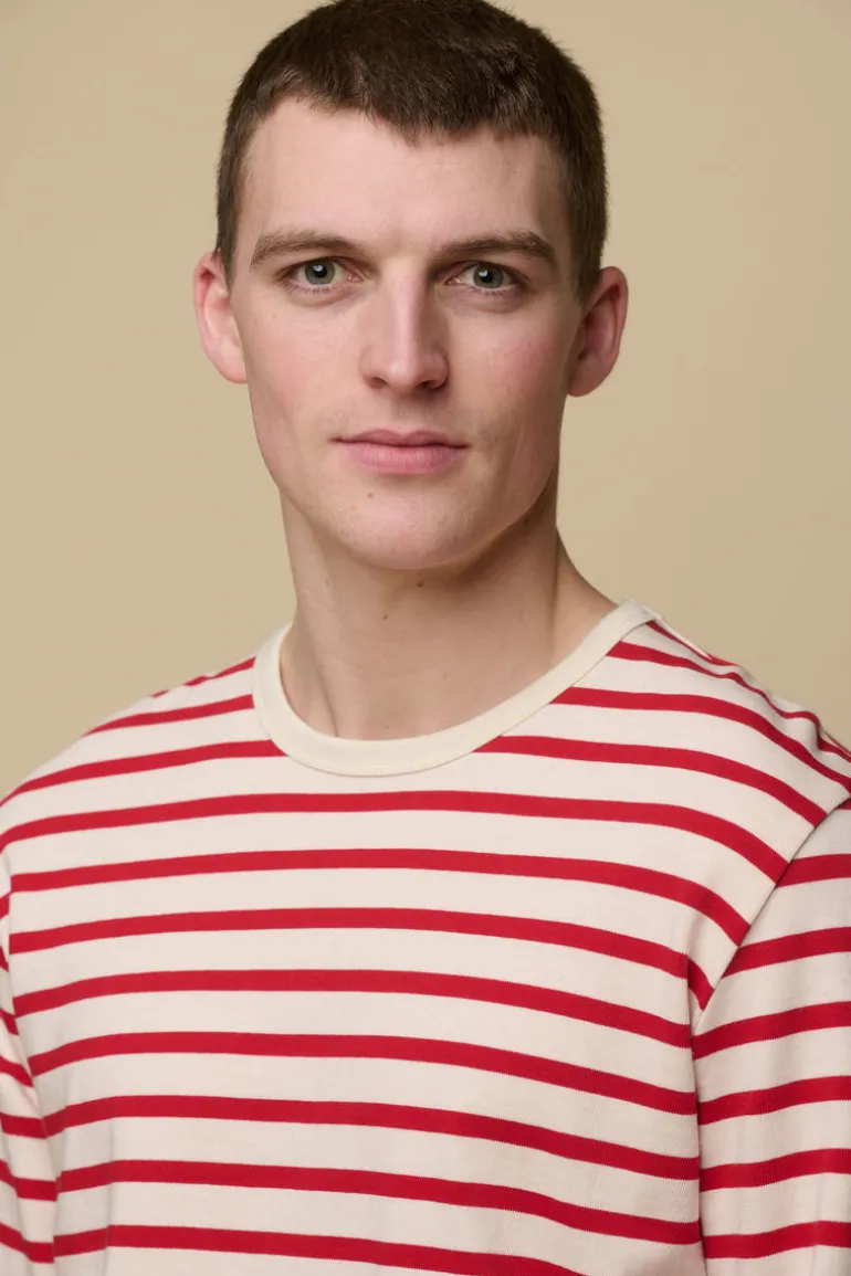 Breton - Ecru/Flame Red