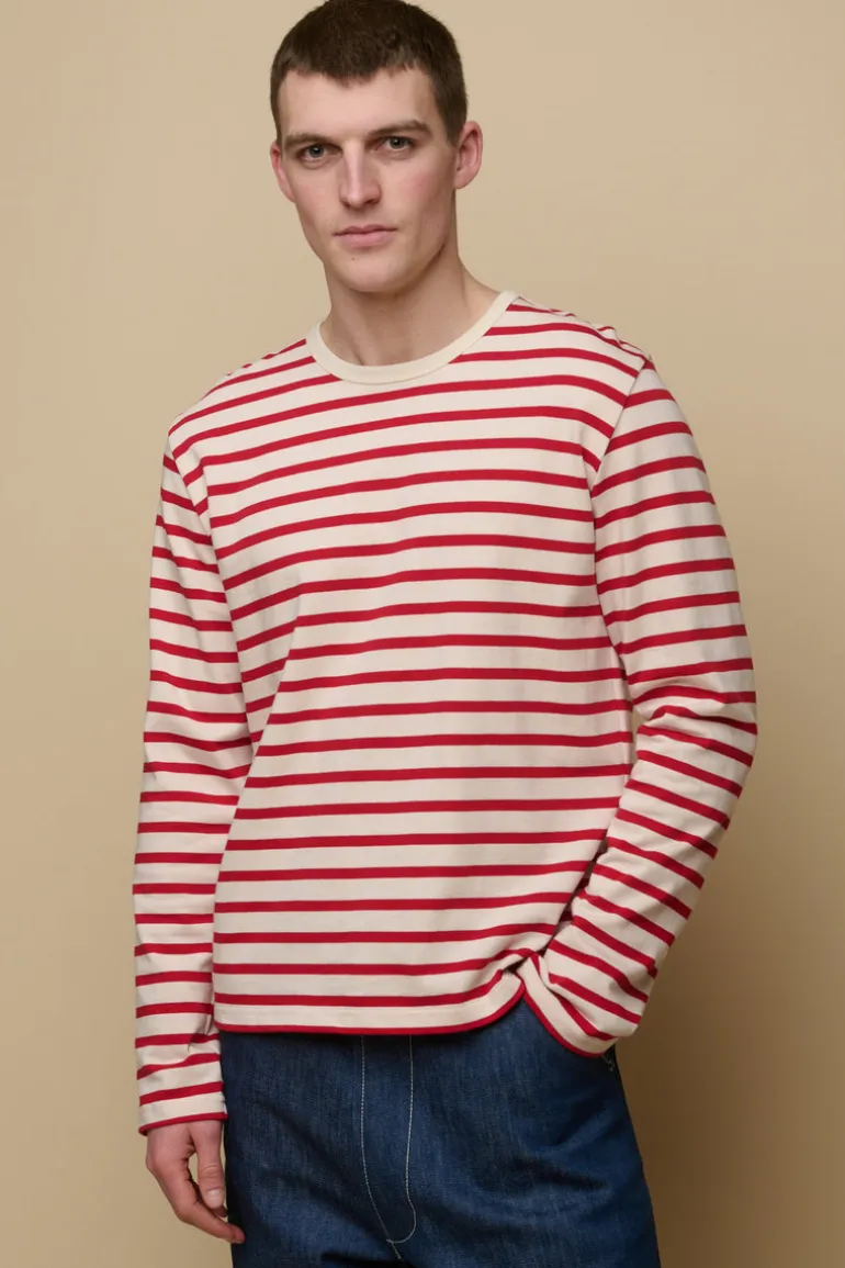 Breton - Ecru/Flame Red
