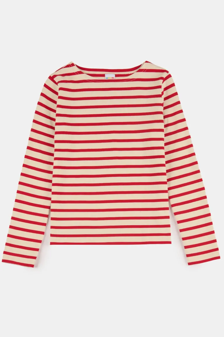 Breton - Ecru/Flame Red