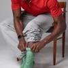 Cushioned Cotton Walking Sock - Green/White