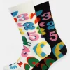 Graphic Cotton Sock 2 Pack - Numbers