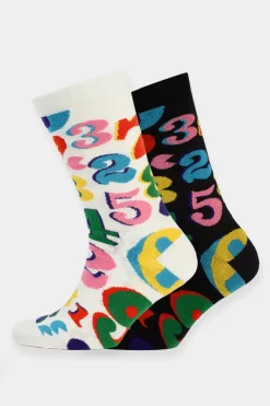 Graphic Cotton Sock 2 Pack - Numbers