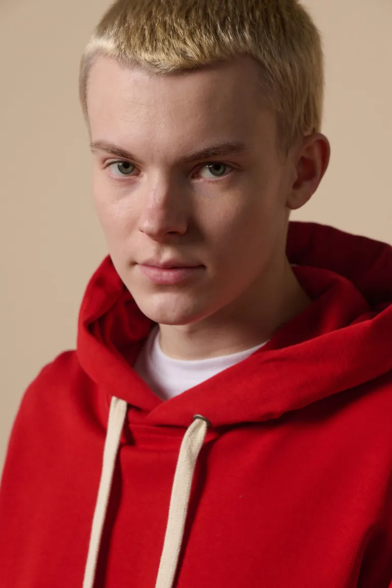Hooded Sweatshirt - Crimson