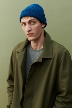 Lambswool Beanie Hat - Bright Blue