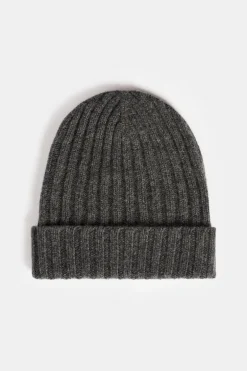 Lambswool Beanie Hat - Charcoal