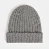 Lambswool Beanie Hat - Grey