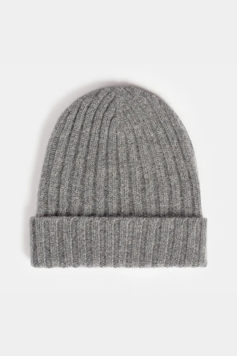 Lambswool Beanie Hat - Grey