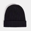 Lambswool Beanie Hat - Navy