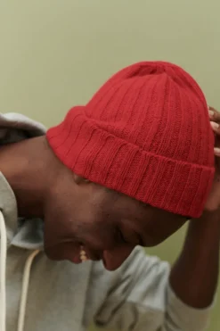 Lambswool Beanie Hat - Red