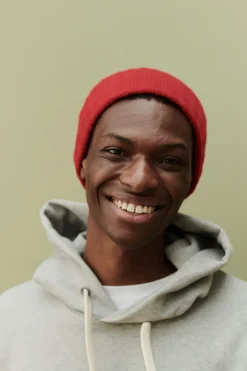 Lambswool Beanie Hat - Red
