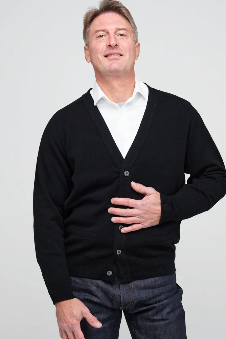 Lambswool Cardigan - Black