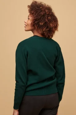 Lambswool Cardigan - Bottle Green