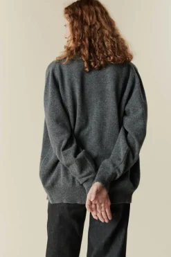Lambswool Cardigan - Charcoal