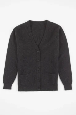 Lambswool Cardigan - Charcoal