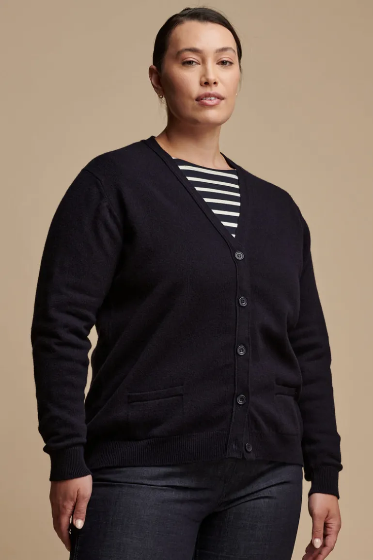Lambswool Cardigan - Navy