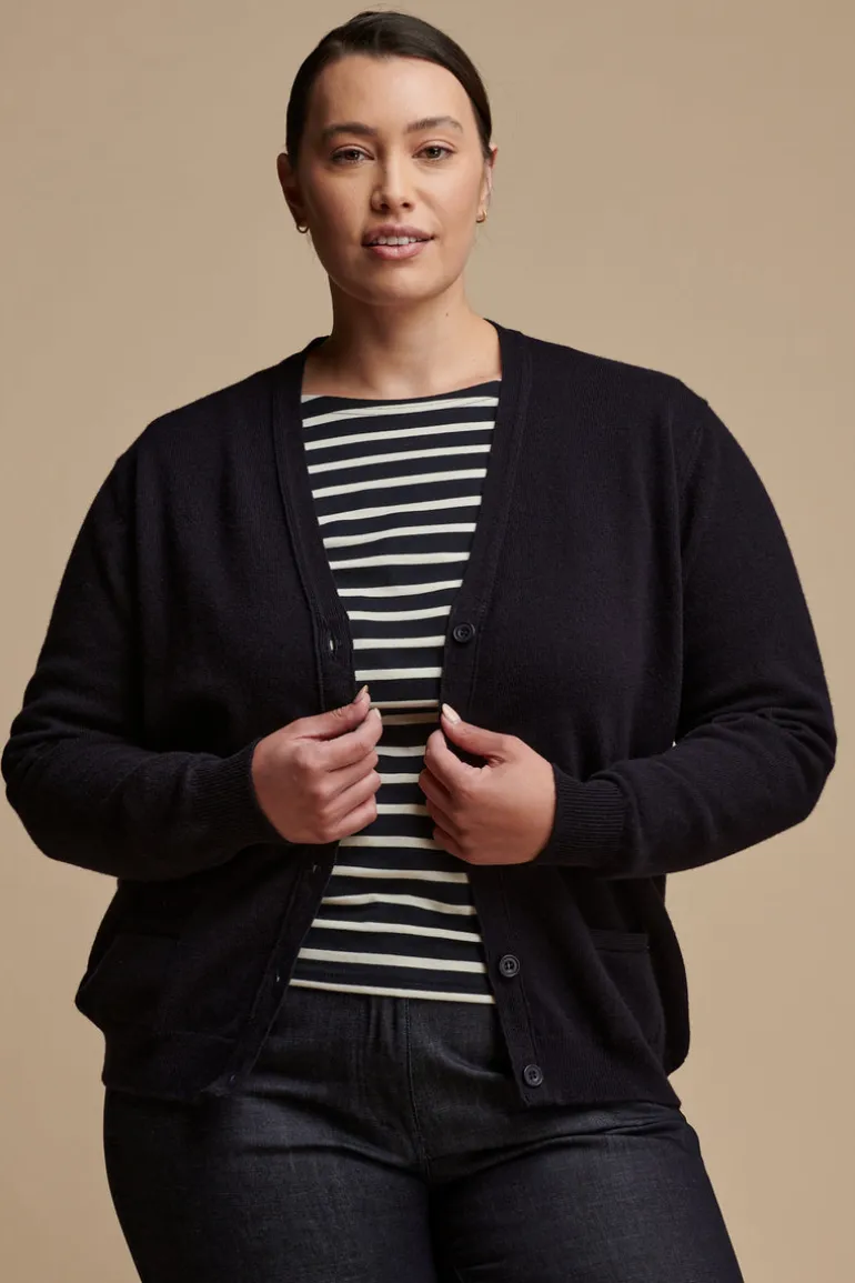 Lambswool Cardigan - Navy