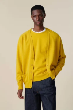 Lambswool Cardigan - Piccalilli Yellow