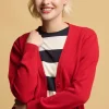 Lambswool Cardigan - Red