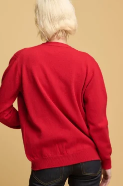 Lambswool Cardigan - Red