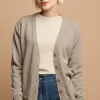 Lambswool Cardigan - Truffle