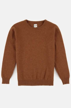 Lambswool Crew Neck - Dark Camel