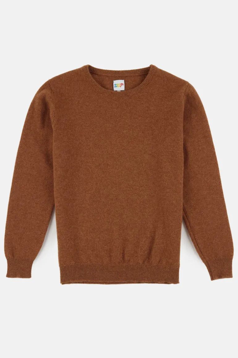Lambswool Crew Neck - Dark Camel