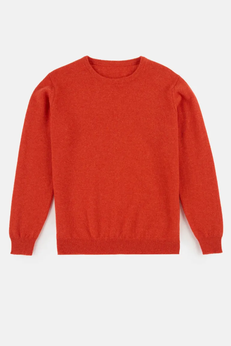 Lambswool Crew Neck - Flame Red