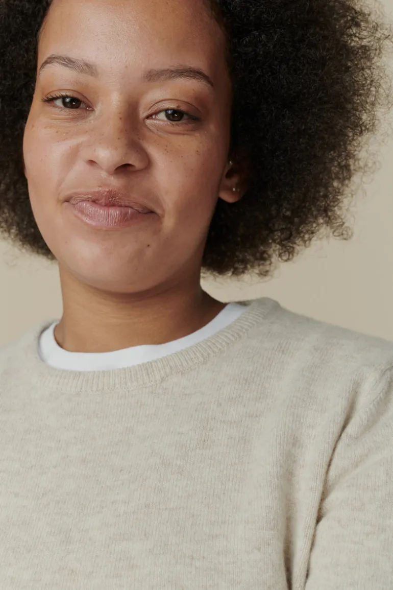 Lambswool Crew Neck - Linen