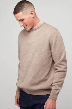 Lambswool Crew Neck - Taupe