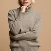 Lambswool Roll Neck - Truffle