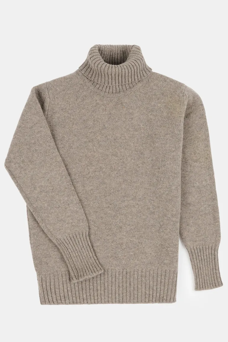 Lambswool Roll Neck - Truffle