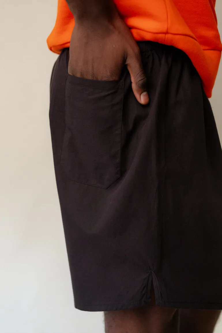 Long Lightweight Sports Short Plastic Free - Black