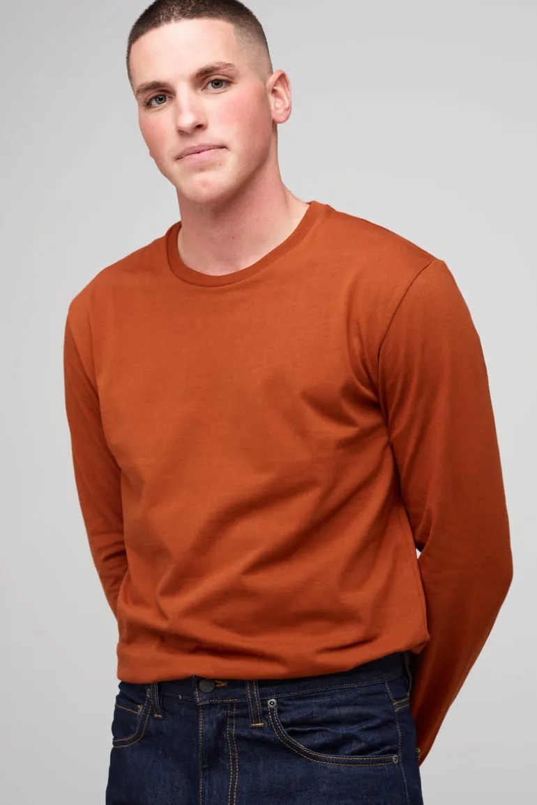 Long Sleeve T Shirt - Cinnamon