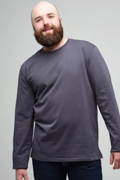 Long Sleeve T Shirt Plastic Free - Slate Grey