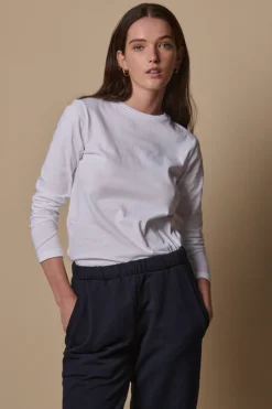 Long Sleeve T Shirt Plastic Free - White