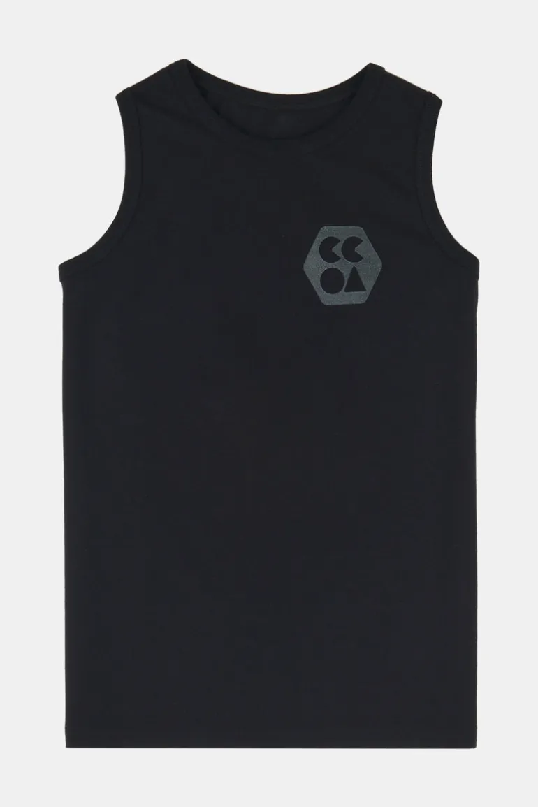Men's Sleeveless T Shirt Plastic Free - Black