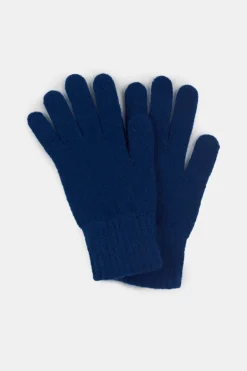 2 Ply Lambswool Gloves - Bright Blue