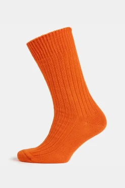 Premium Cotton Sock Rib - Orange