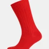 Premium Cotton Sock Rib - Red