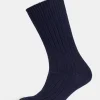 Premium Cotton Sock Rib - Navy Blue