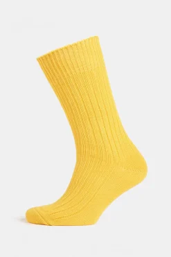 Premium Cotton Sock Rib - Yellow