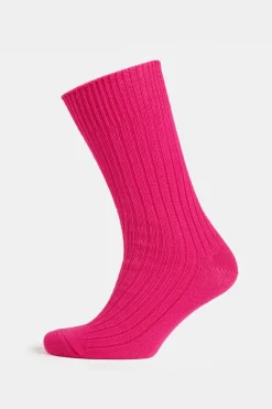 Premium Cotton Sock Rib - Fuchsia Pink