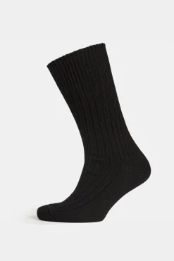 Premium Cotton Sock Rib - Black