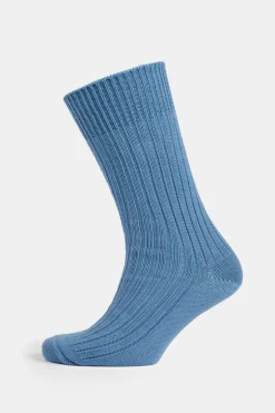 Premium Cotton Sock Rib - RAF Blue